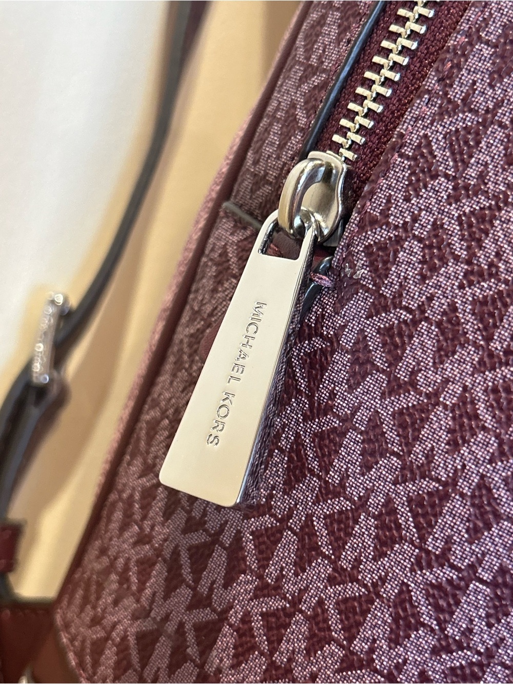 Michael Kors Rhea Medium Color-Block Signature Logo Backpack - Picture 8 of 16